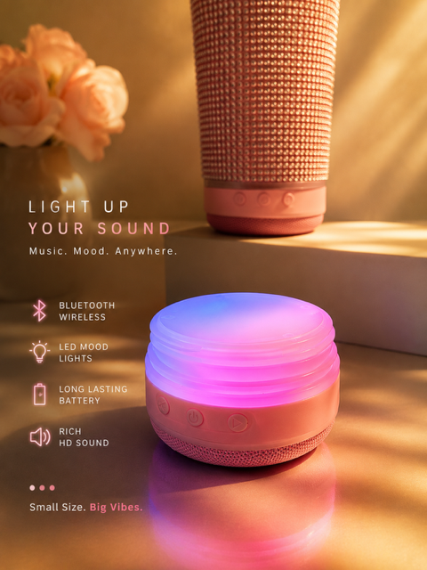 Diamond Bluetooth Tumbler with detachable LED speaker