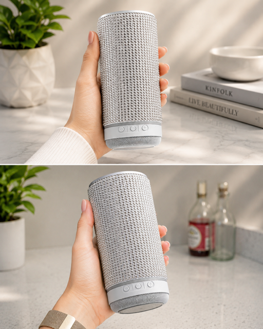Diamond Bluetooth Tumbler with detachable LED speaker